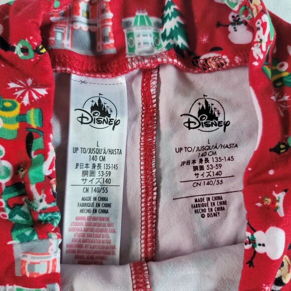 Disney Parks Girls Legging Pants Christmas Holiday with Sparkly Edges Size Large - Picture 5 of 5